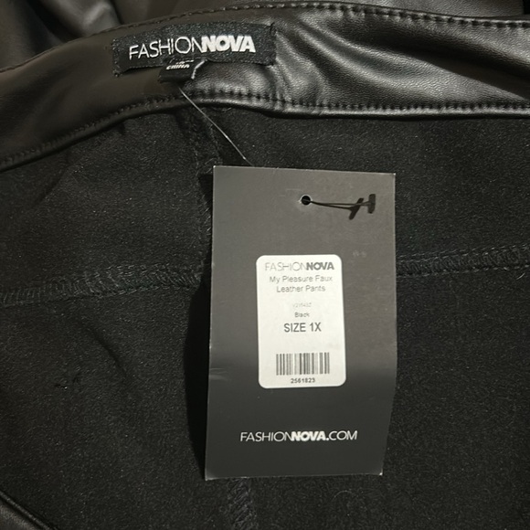 Fashion Nova My Pleasure Faux Leather Pants - Black - Picture 9 of 9
